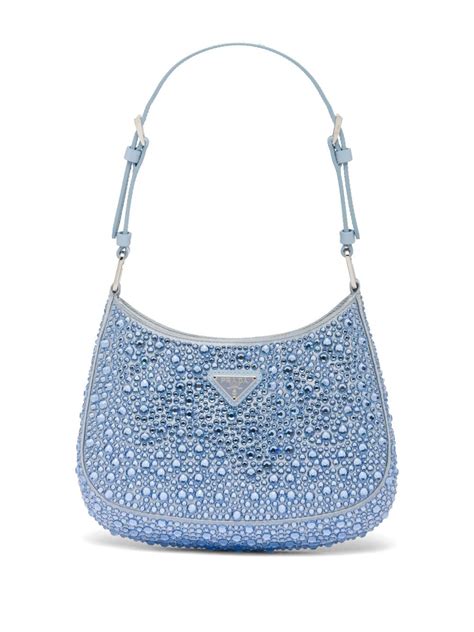 prada crystal collection|Prada crystal embellished bag.